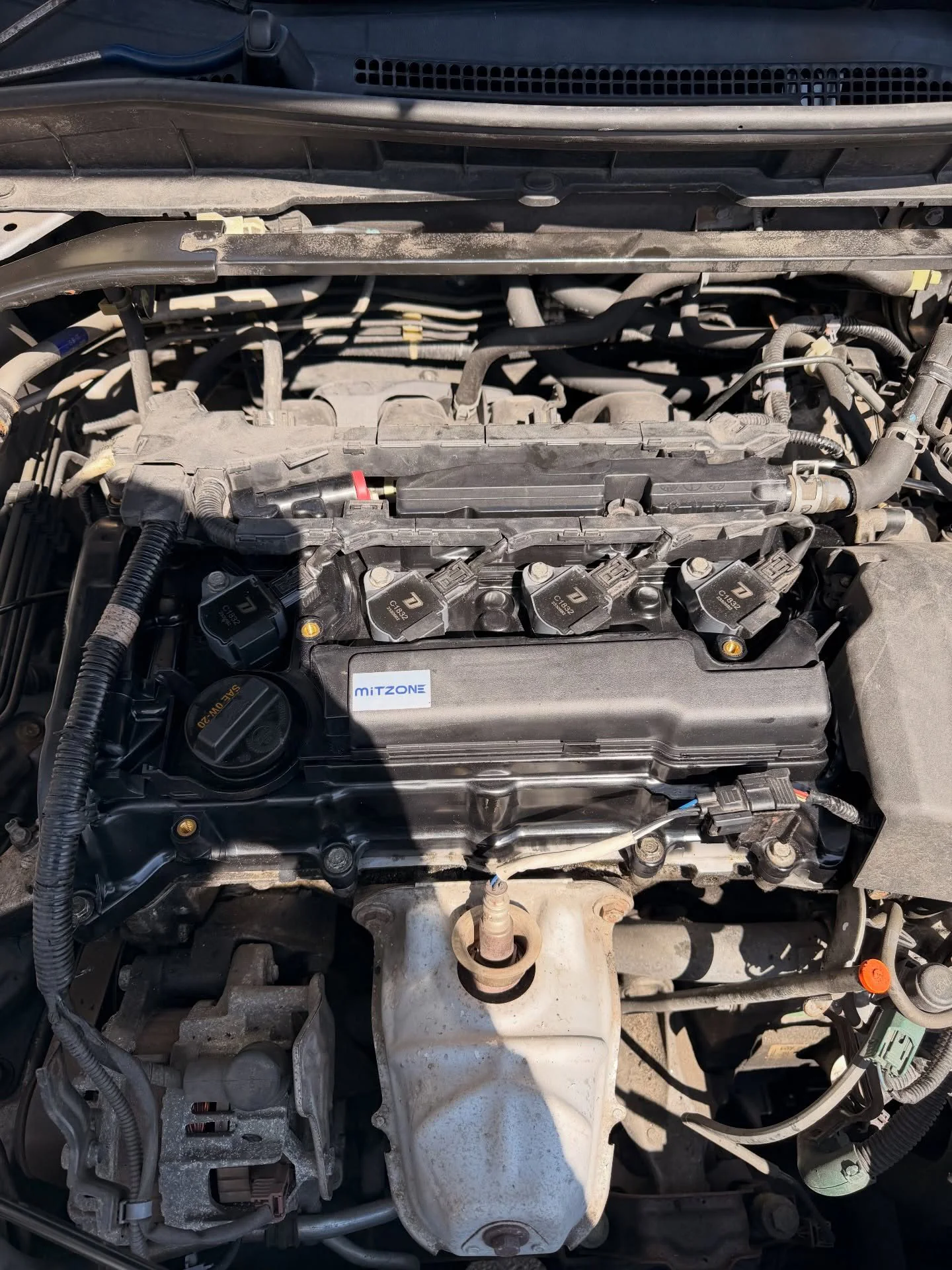 Honda Accord valve cover installed after gasket and tube seal service